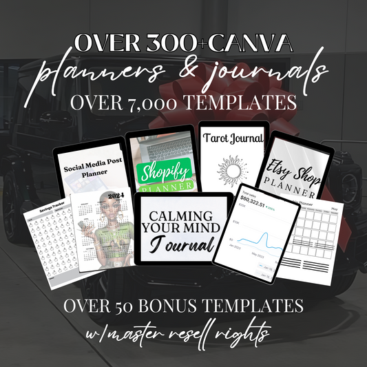 300+ DONE FOR YOU (DFY) CANVA PLANNERS & JOURNALS W/MASTER RESELL RIGHTS