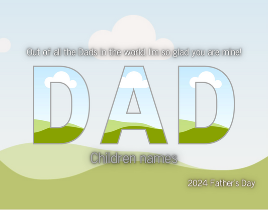 FATHER'S DAY EDITABLE CANVA FRAMES-(13 IN BUNDLE)