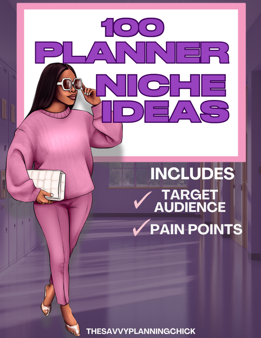 100 PLANNER NICHE IDEAS