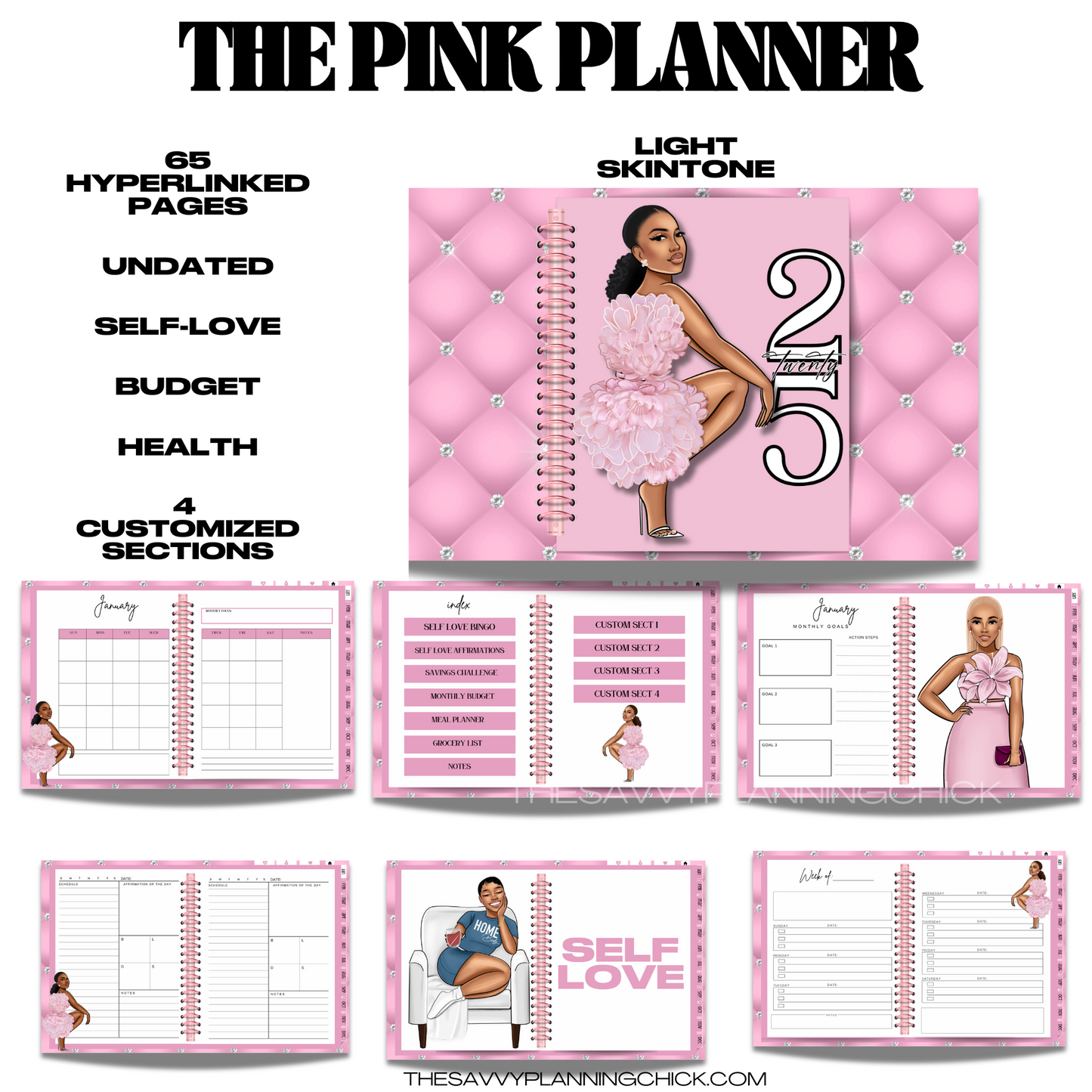 2025 UNDATED BLUSH DIGITAL PLANNER