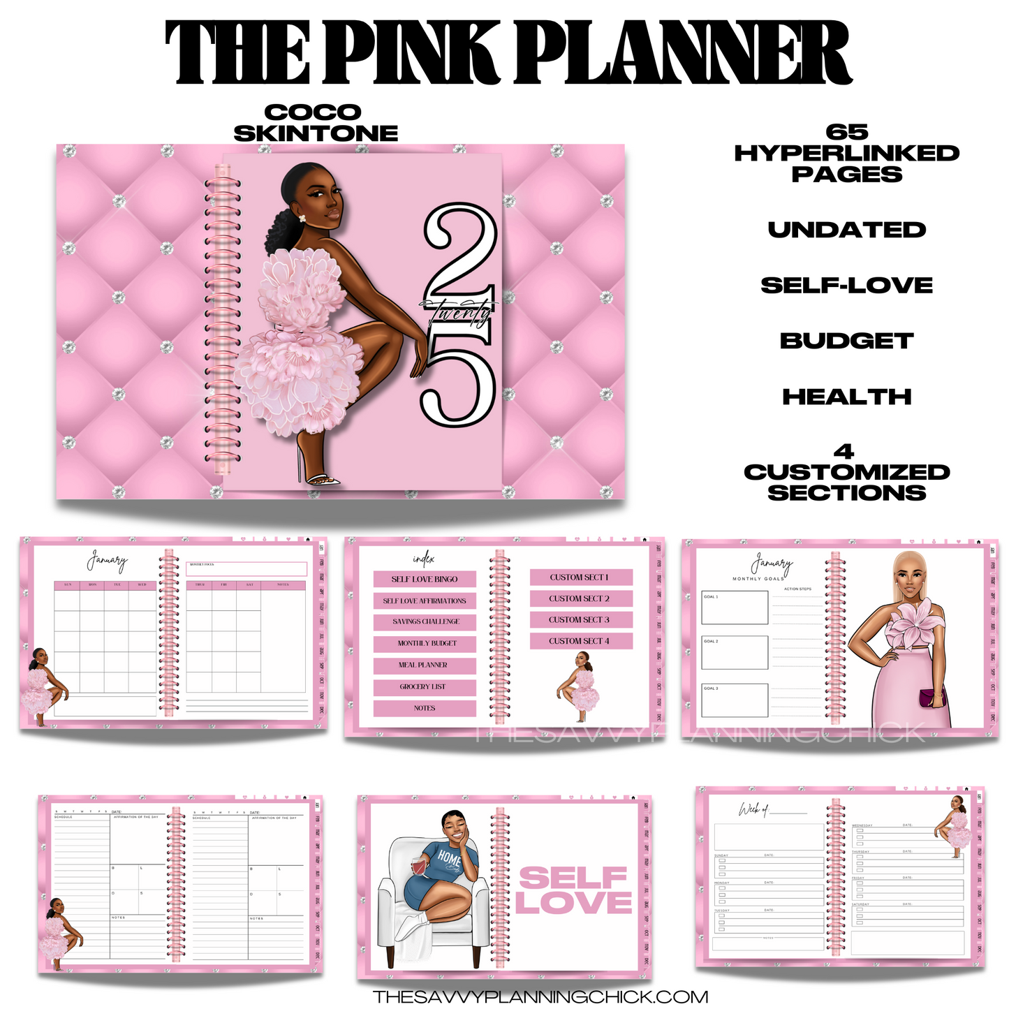 2025 UNDATED BLUSH DIGITAL PLANNER