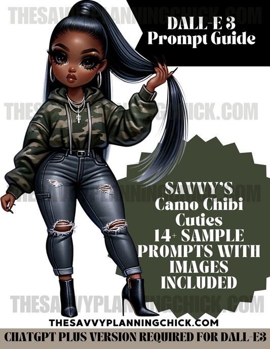SAVVY’S Camo Chibi Cuties DALL-E 3 Prompt Guide