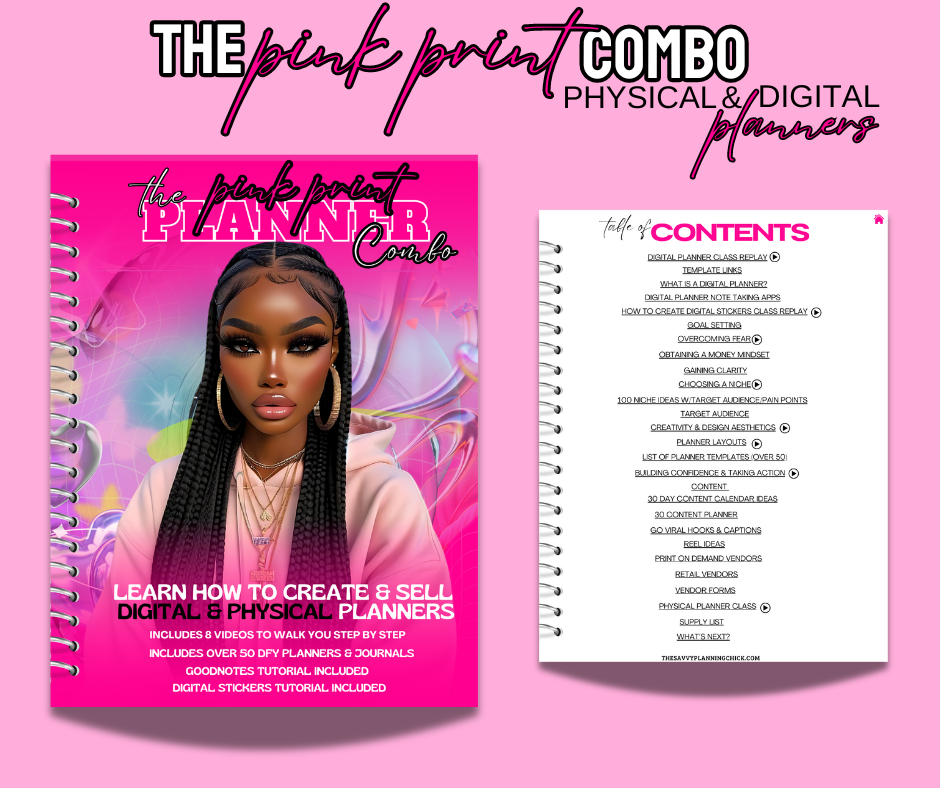 THE PINK PRINT COMBO-DIGITAL & PHYSICAL PLANNERS