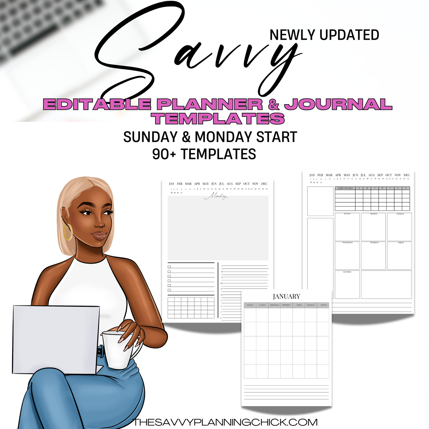 Savvy Editable Planner/Journal Templates