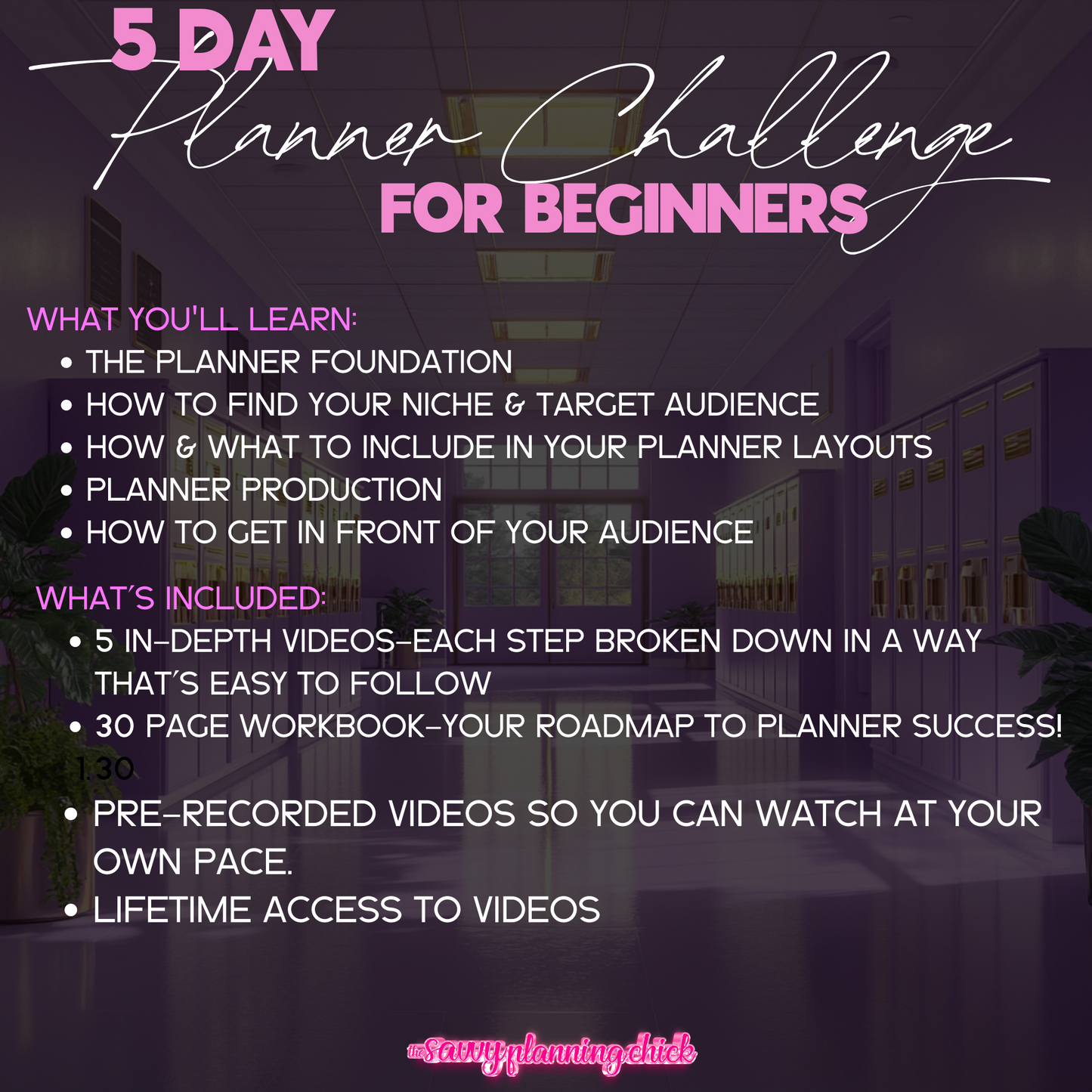 5-DAY PLANNER CHALLENGE FOR BEGINNERS-SELF PACED