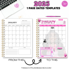 2025 Dated Templates - Editable in Canva