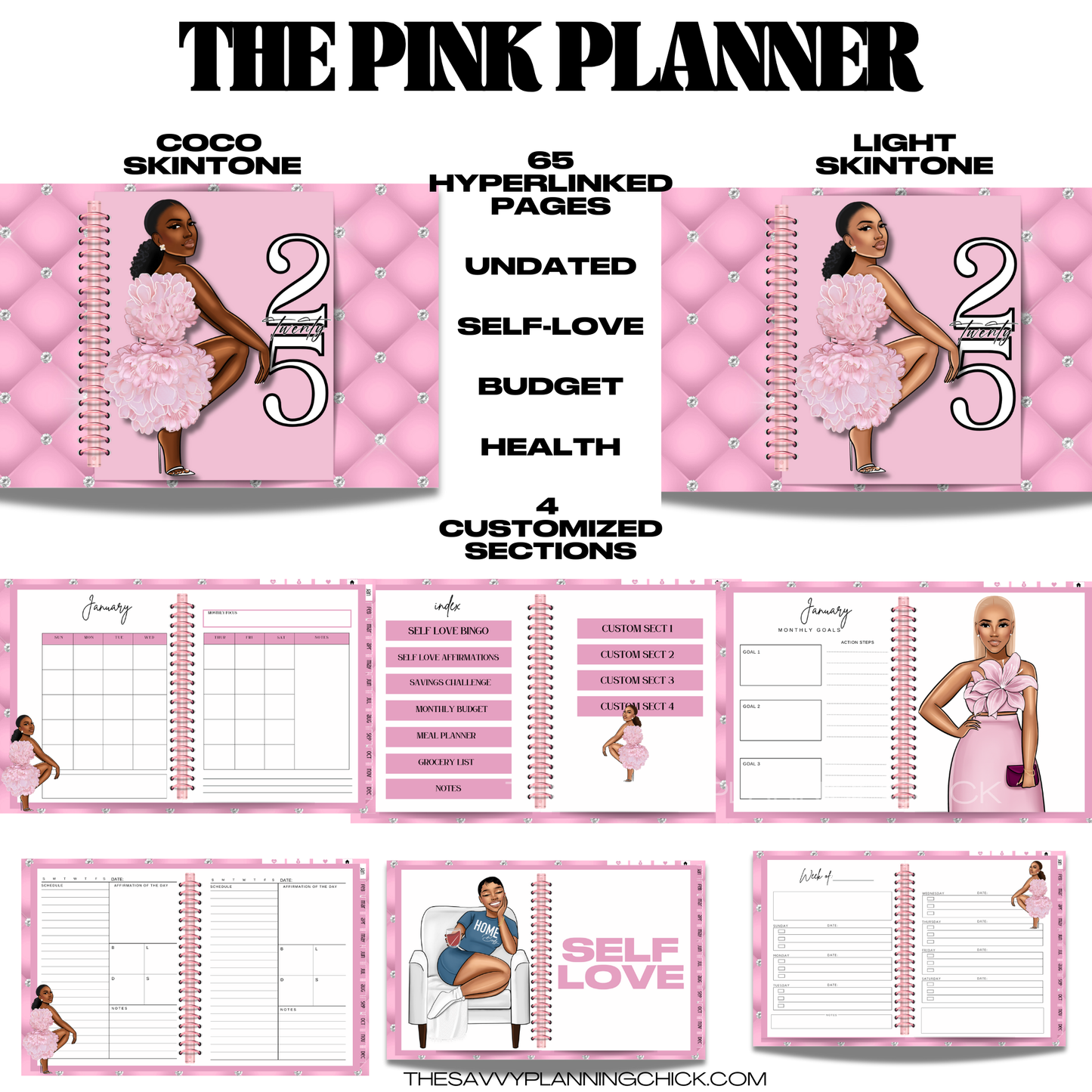 2025 UNDATED BLUSH DIGITAL PLANNER