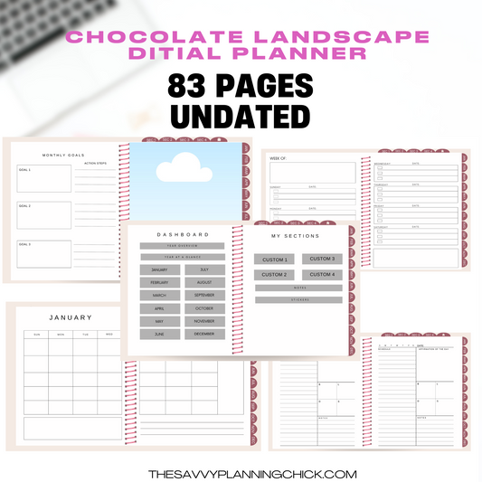 CHOCOLATE HYPERLINKED DIGITAL PLANNER