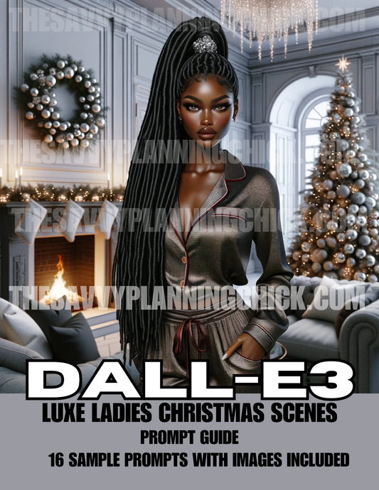LUXE LADIES CHRISTMAS SCENES PROMPT GUIDE-DALL-E3