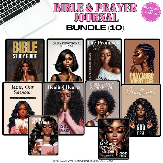 BIBLE AND PRAYER JOURNAL BUNDLE (10 JOURNALS)