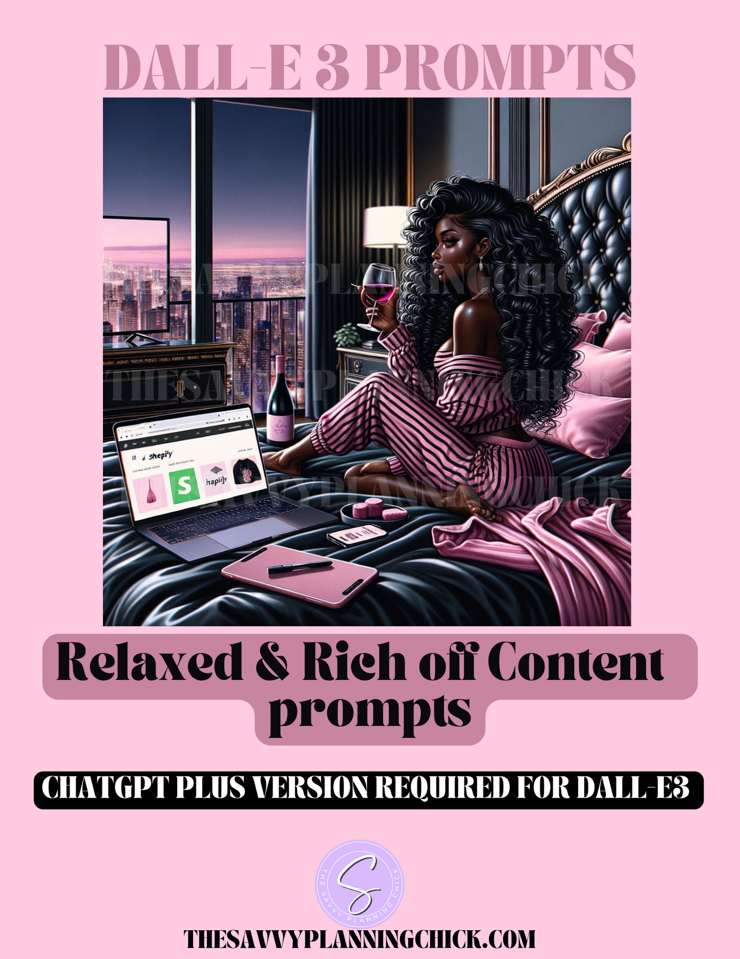 Relaxed & Rich off Content DALL-3 PROMPTS