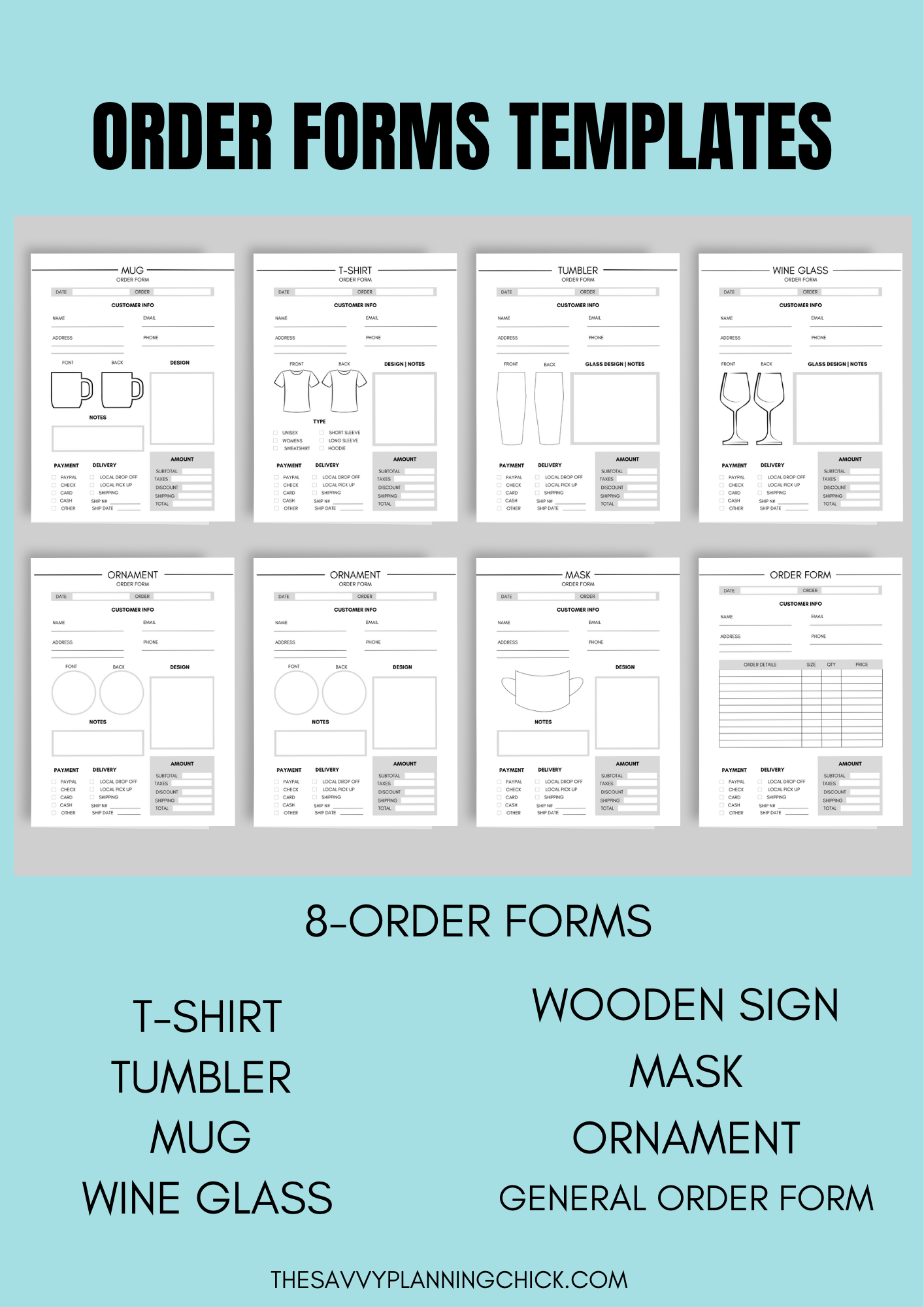 PRODUCT ORDER FORMS TEMPLATES